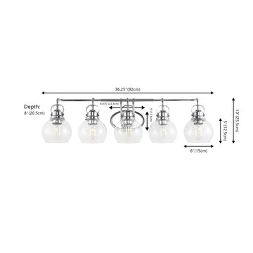 Shirley Metal/ Bubbled Glass Vanity Light